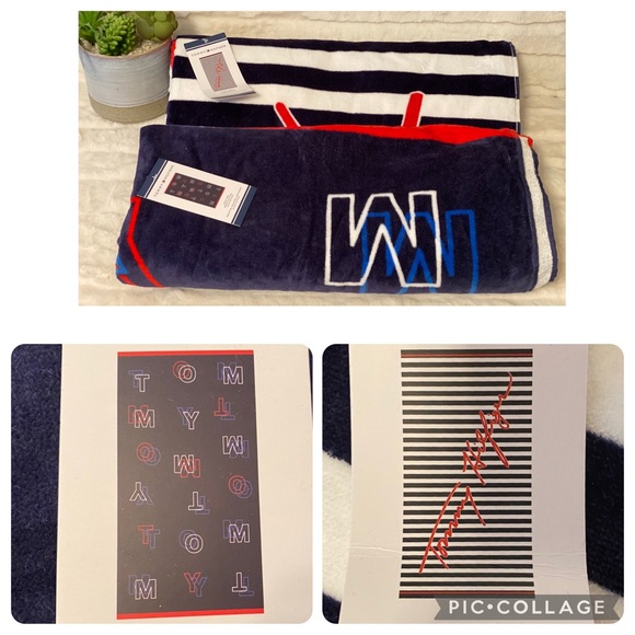✨🆕✨Bundle!!!Two Brand New Tommy Hilfiger Beach Towel - Picture 1 of 4